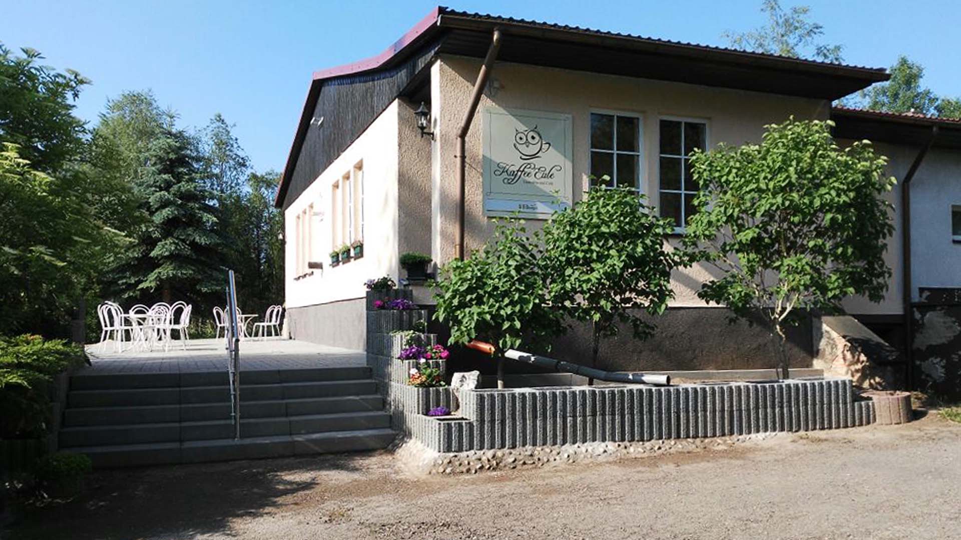 Kaffee Eule von außen